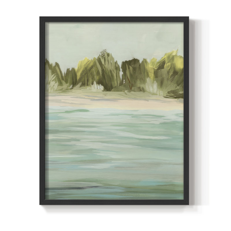 Offshore Horizon II, reproduction encadrée - bois massif, H 11 po x l 9 po, Noir, noir, noir, noir