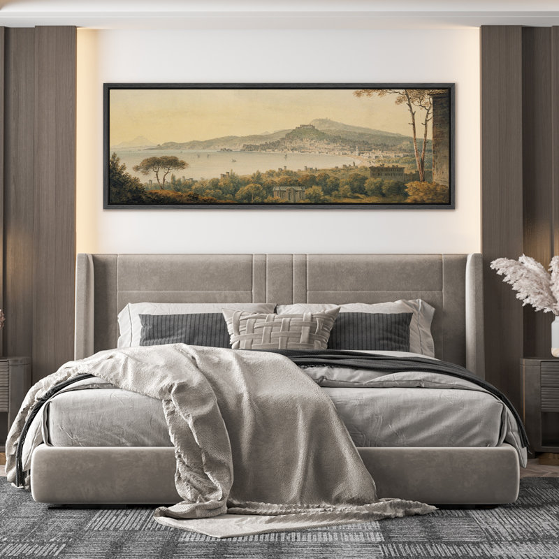 Art moderne paysage classique rétro, H 20 po x l 60 po, Noir, noir, noir, noir