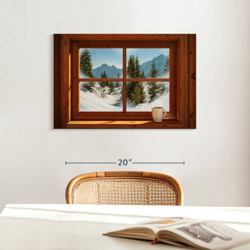 Lilie Winter Window View, 16" H x 24" W
