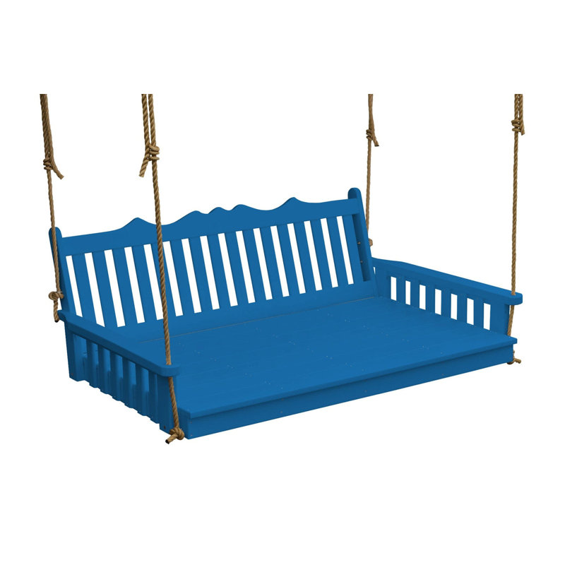 Balancelle en plastique recyclé Keystone Amish Co., Bleu, 62"