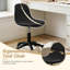 HDHNBA Set Of 2 Armless Height Adjustable Office Chairs Ergonomic Curved Back Silent Rolling Casters-2067913950