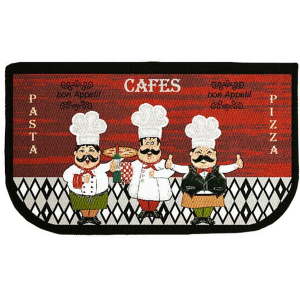 Chef Mats for Kitchen Floor, Fat Chef Kitchen Rugs and Mats, Washable  Non-Slip Kitchen Mats for Floor 2 Piece, Funny Fat Chef Kitchen Decor and