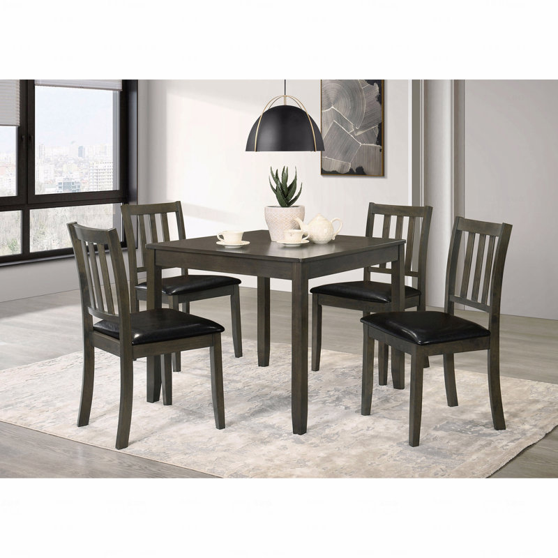5-Piece Dining Set, Charcoal