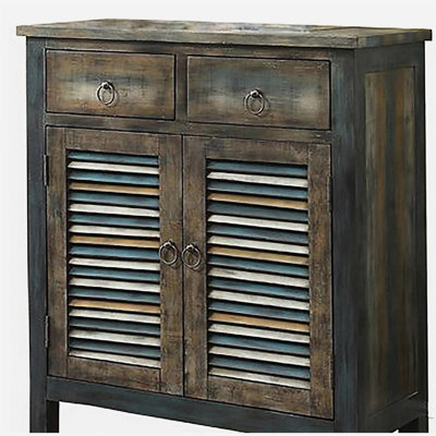 Console en chêne antique et 2 portes