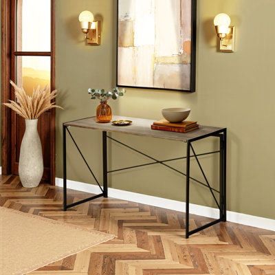 Folding End Table, No Assembly Required, Side Office Notebook Desk Space Saving