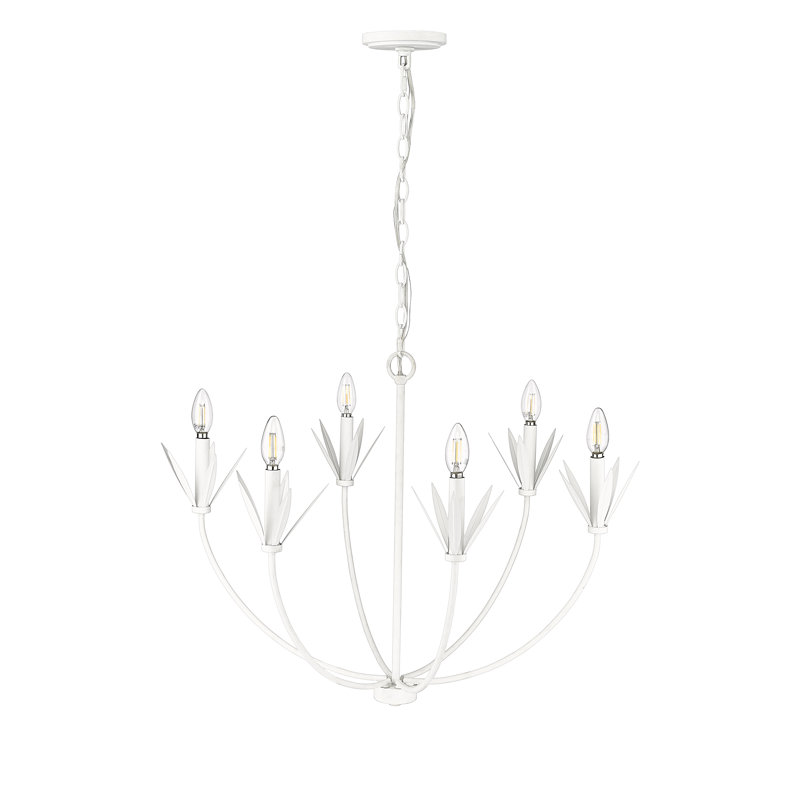 Lustre classique / traditionnel à 6 lumières de style bougie Primrose