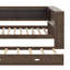 Lit de jour en bois pleine grandeur avec tablettes, DEL et lit gigogne-1886992651