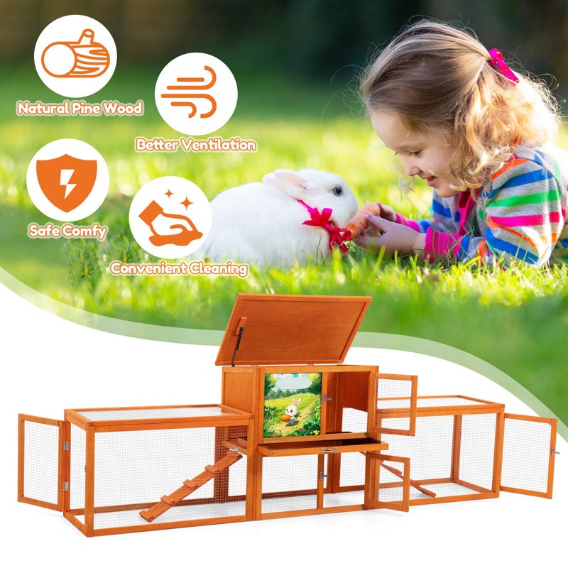 Très grand bahut en bois 94,5 "