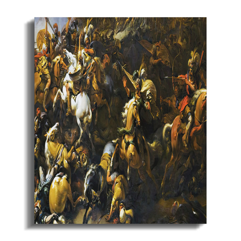 Lark Manor Cavalry Battle Canvas Wall Art, Gallery Wrapped Matte Print ...