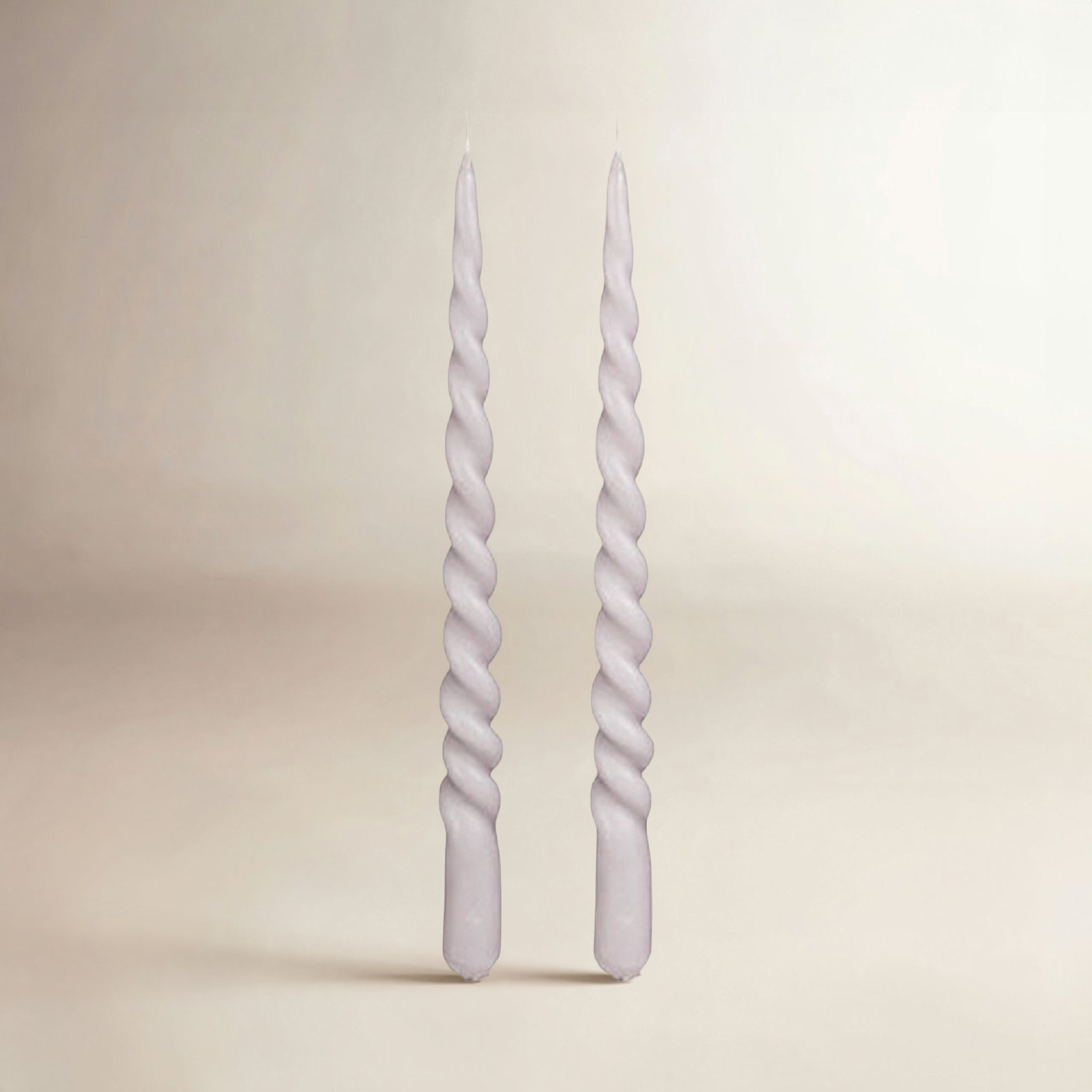 Unscented Taper Candle Set, Light Gray