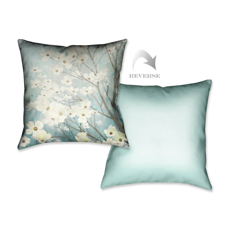 Coussin Dogwood Blossoms I, H 20 po x l 20 po