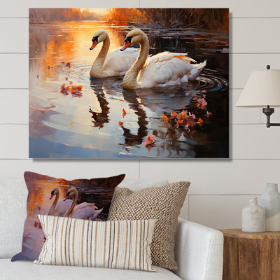 Swan Lake Twilight I sur impression sur toile