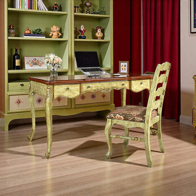 American country style desk and chair combination