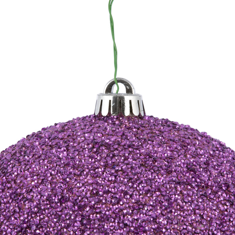 Ornement boule perlé, Mauve