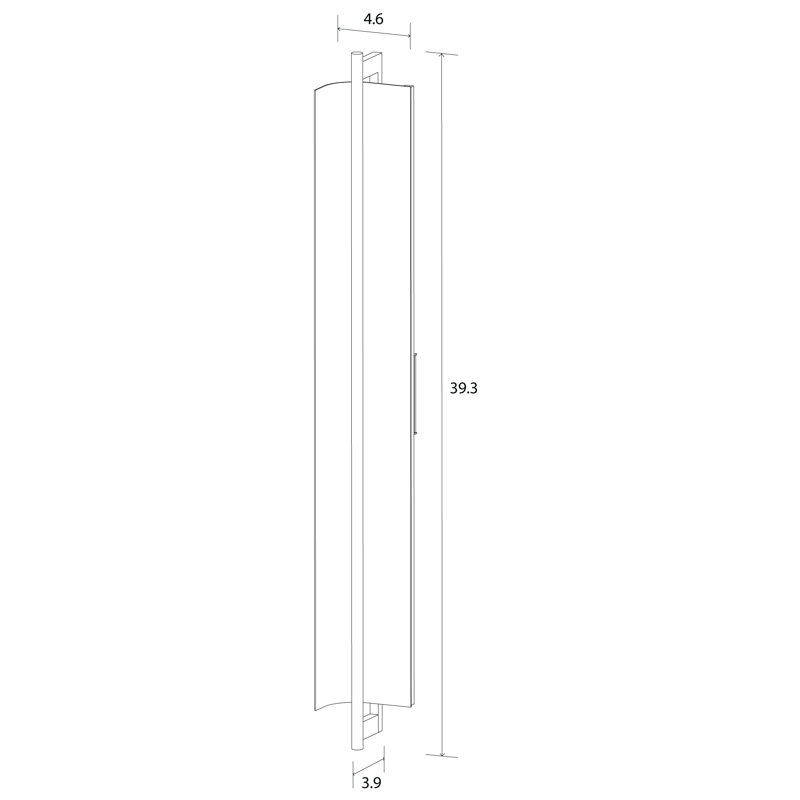 Allavo 40" Dimmable LED Bath Sconce, Textured White, Dark Stained Walnut, 3500K - 120V AC