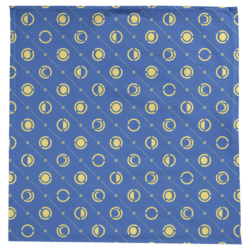 Nappe des phases de lune classiques, Bleu/jaune