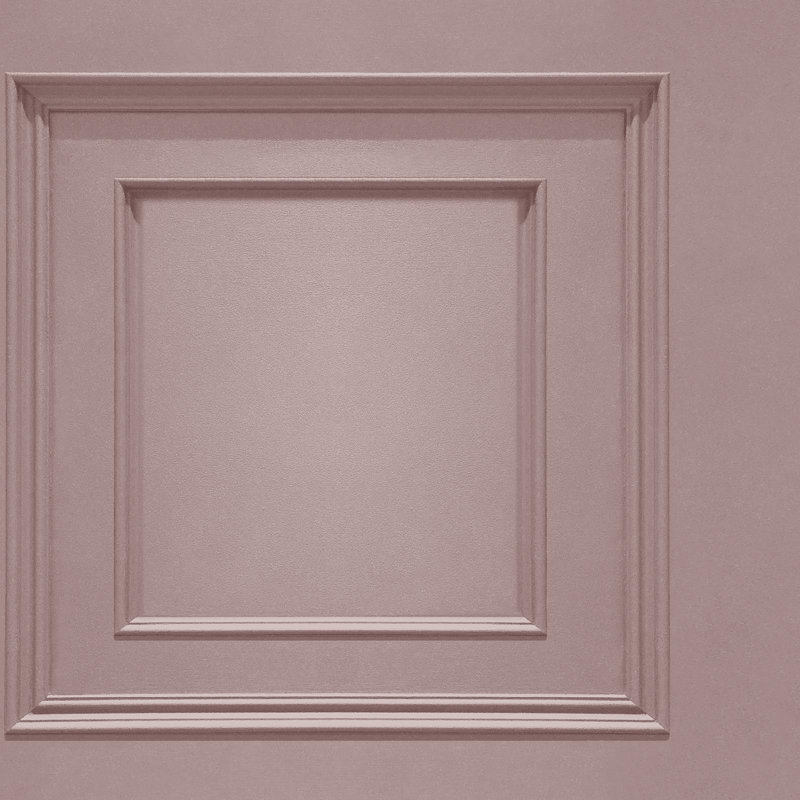 Belgravia Wood Panel Effect Wallpaper Realistic Faux Square Plank Shading Blush Light Pink Modern 8488