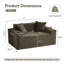 Causeuse surdimensionnée en mousse de 61 po avec oreillers et canapé en velours côtelé de compression Boneless-127360615