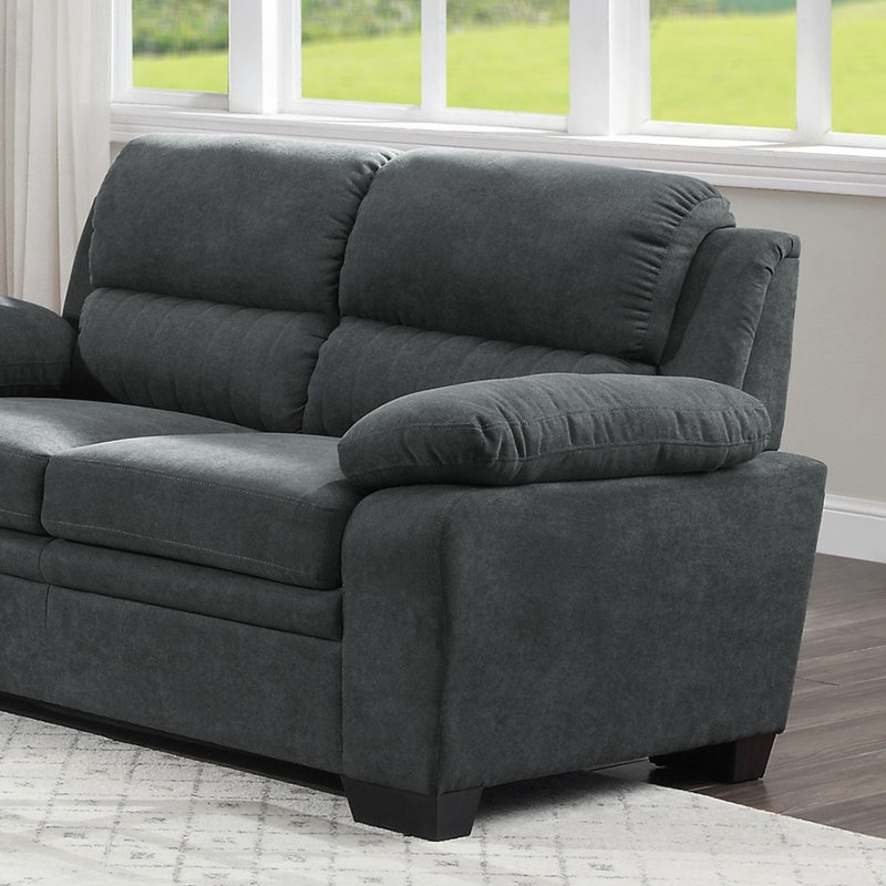Causeuse confortable à assise moelleuse 1pc, Gris foncé