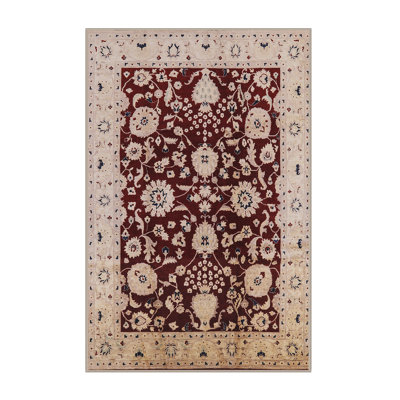 Tapis beige / rouge Swave