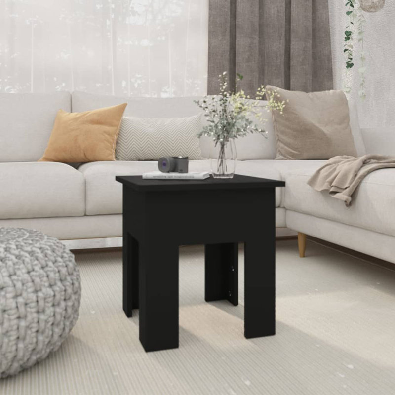 Coffee Table 40x40x42 cm Engineered Wood, Black