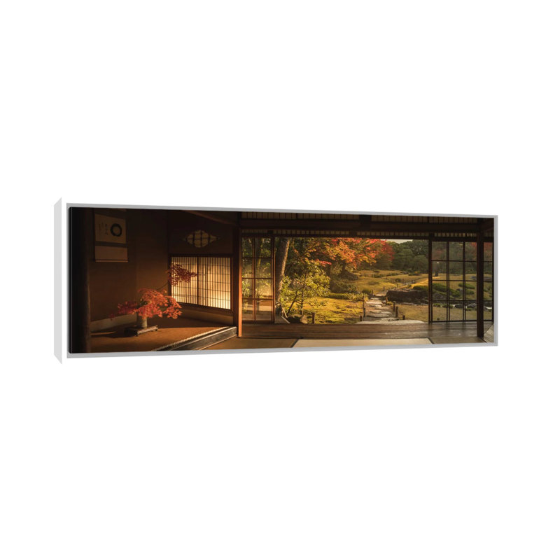 Autumn In Japan XVIII by Daniel Kordan - Panoramic Print on Canvas, 152.4 cm H x 50.8 cm W, White Framed
