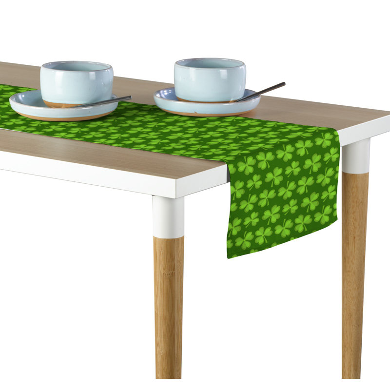 Esters Lucky Clovers Table Runner, 72" L x 12" W