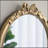 23.6" x 37.3" Baroque Style Gold Arch Mirror