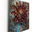 Mystérieuse fleur de dahlia rétro sur turquoise - horloges murales Dahlia-99638568