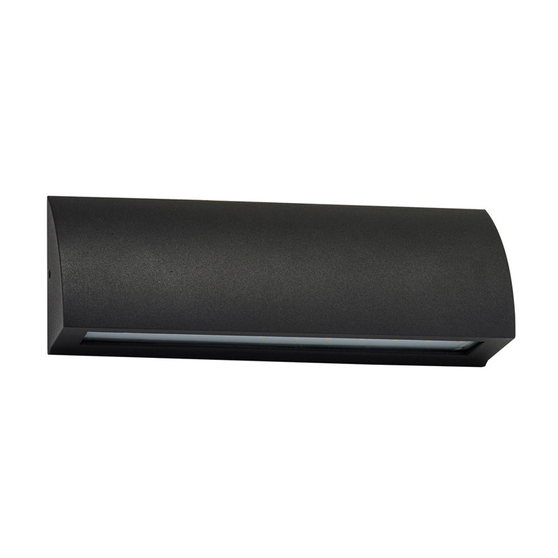 Eringate Integrated LED Outdoor Flush Mount, Black, 8cm H x 24cm W x 4.5cm D