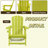 Adirondack Chair with Cup Holder All-Weather Reclining Chair for Patio Deck Backyard and Poolside-111067346