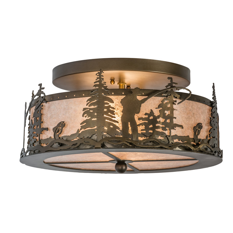 Rustic Lodge 2 - Light Semi Flush Mount