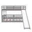 Lit simple au-dessus d'un lit superposé avec glissade et en gris - Choix de chambre à coucher moderne et élégant-320586088