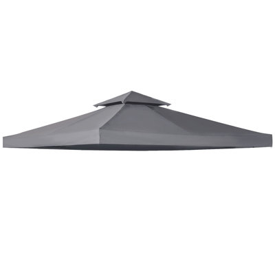 Dark Gray Outdoor 9.8' X Gazebo Replacement Canopy, 2, Use Cover,