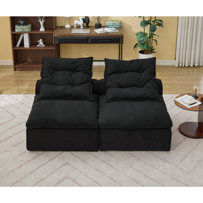 Canapé modulaire avec coussin de nuque et dossier Johan