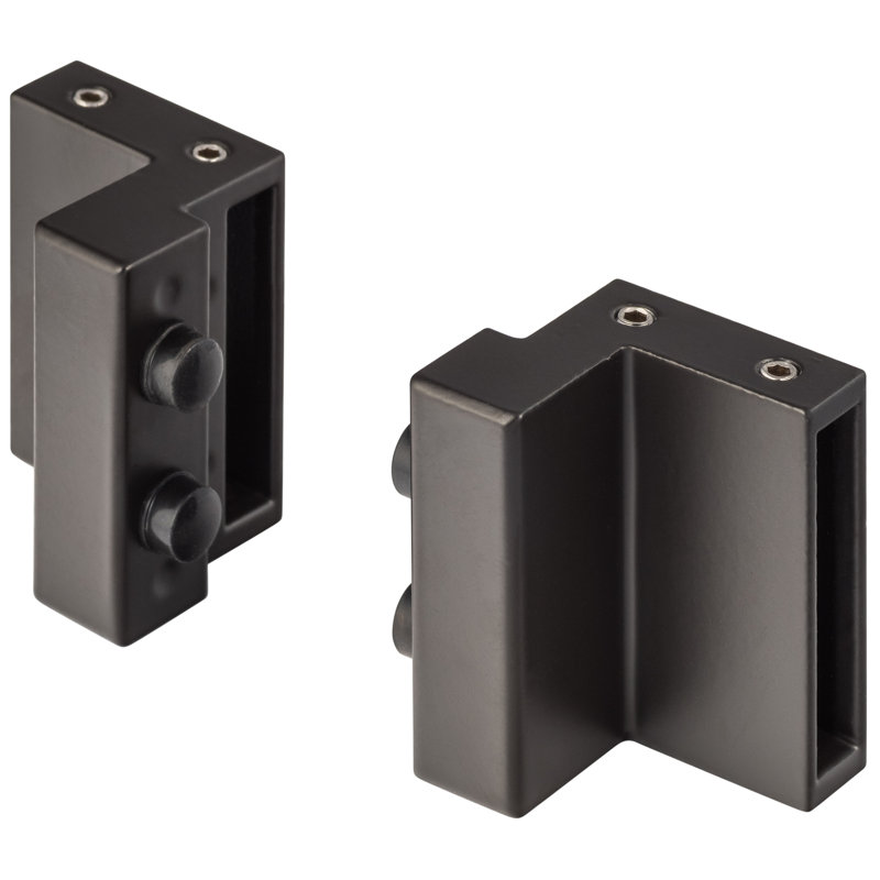 Barn Track Stop Pair, Flat Black