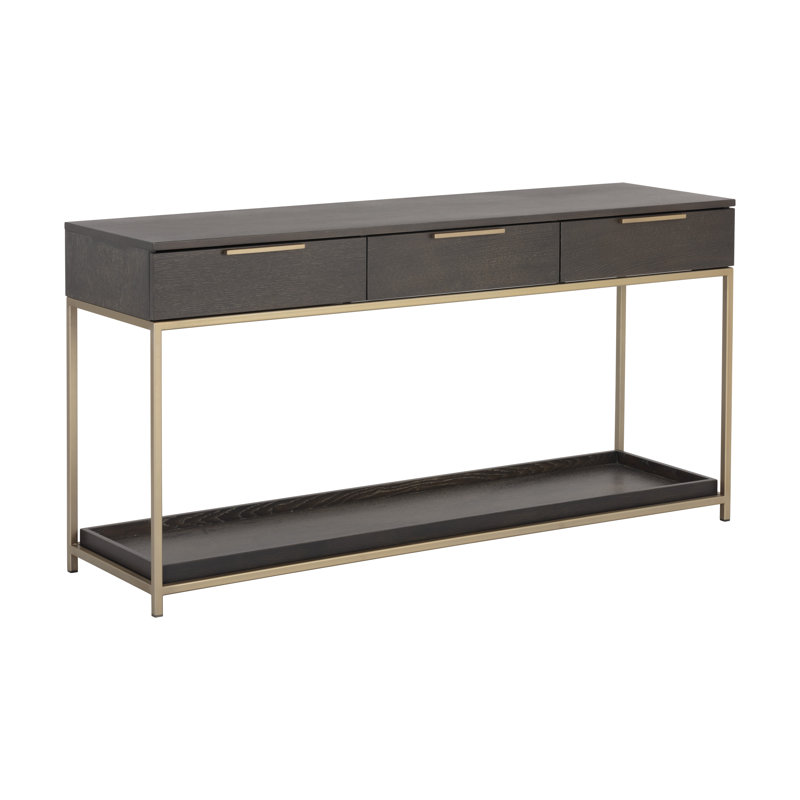 Rebel 63'' W Solid Wood Console Table, Gray