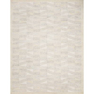 Geometric Handmade Flatweave Beige Area Rug