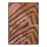 Rug & Kilim’S Modern Geometric Rug In Pink, Brown And Gold Tones “Naruna”