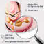 «Pink and Gold Abstract Circles II - Abstract Spirals», horloge asymétrique en métal et cylindre rose-105567124