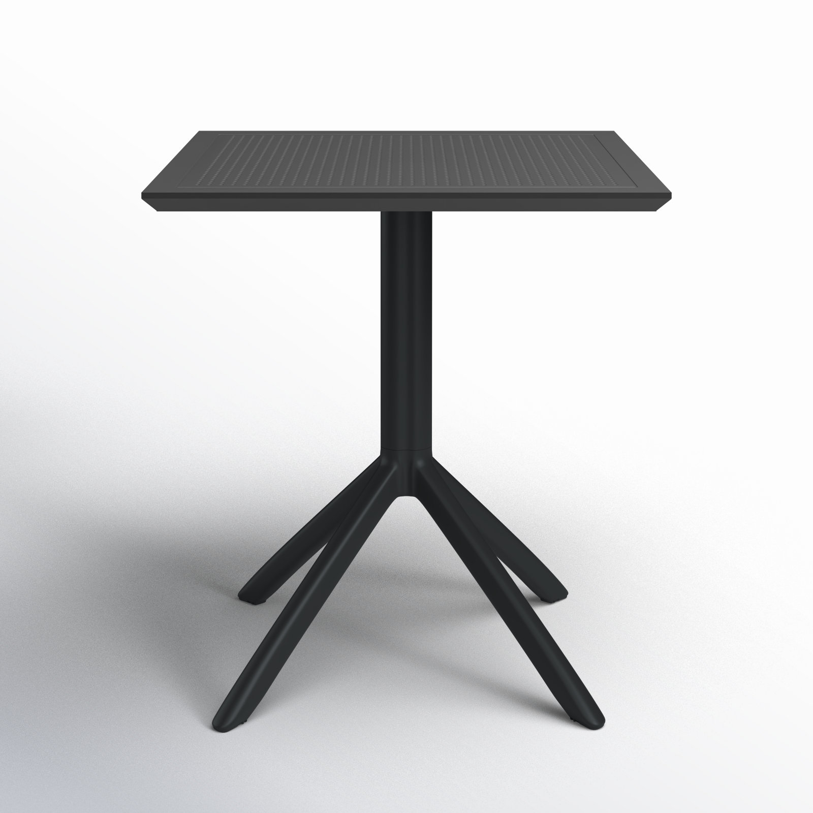 Farrah Square Patio Dining Table, Dark Gray, 27.5" W x 27.5" L x 29.5" H