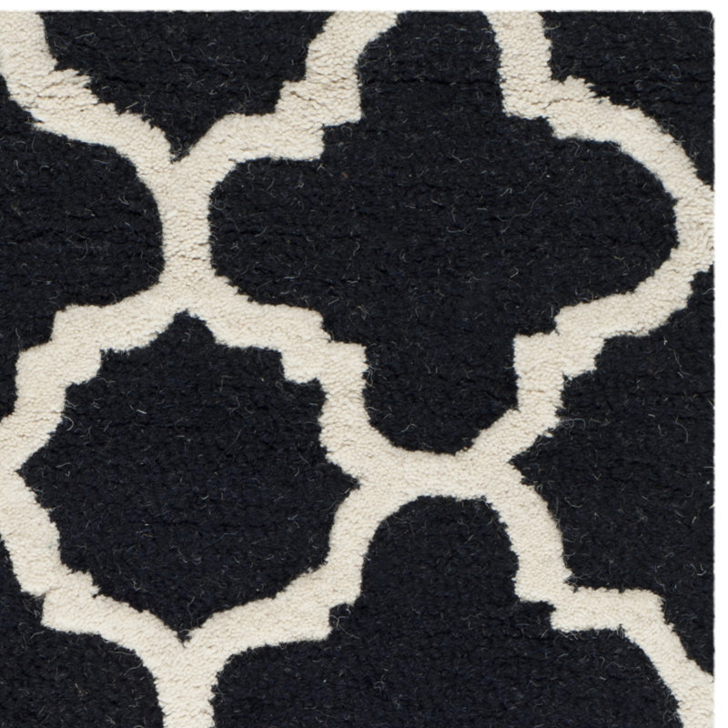 Cannen Hand Tufted Wool Geometric Rug, Rectangle 2' x 3'