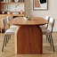 Table de salle à manger ovale brune-108297722