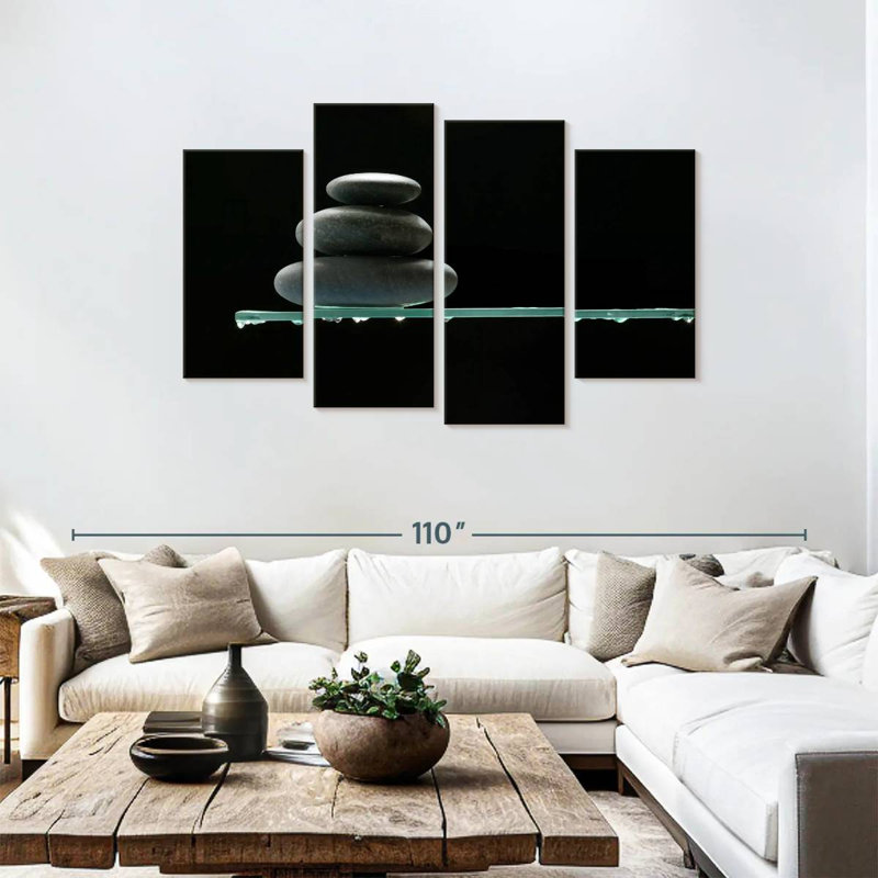 Kerrick Stacked Zen Pebbles, 48" H x 75" W