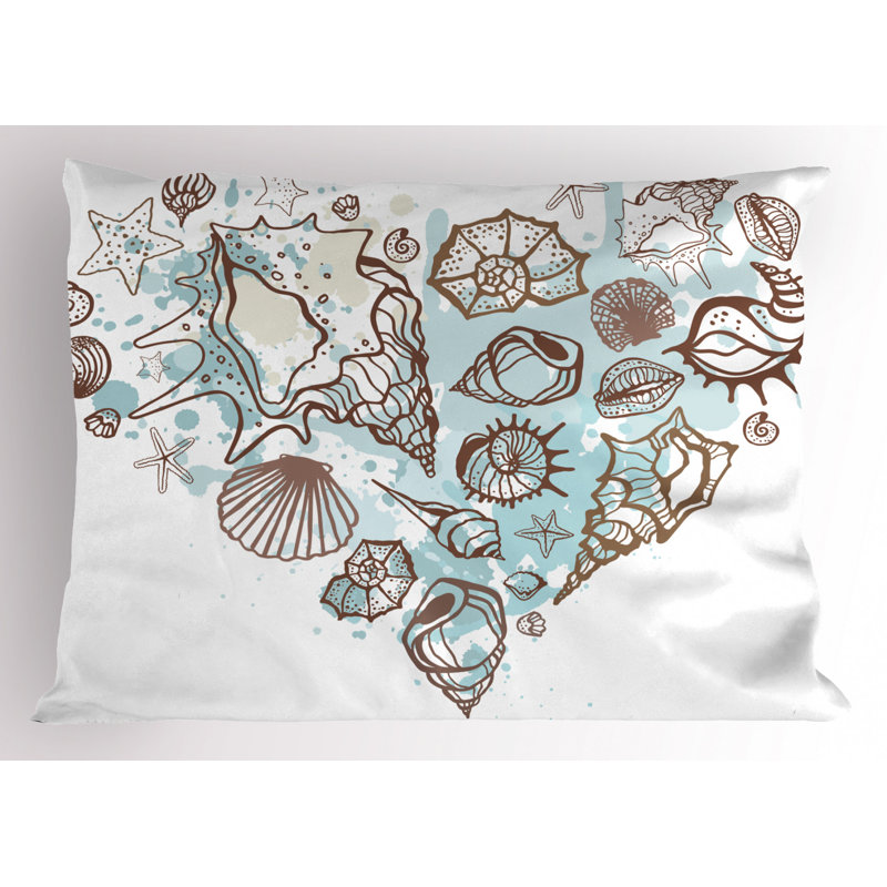 Starfish Polyester Sham Set, Queen