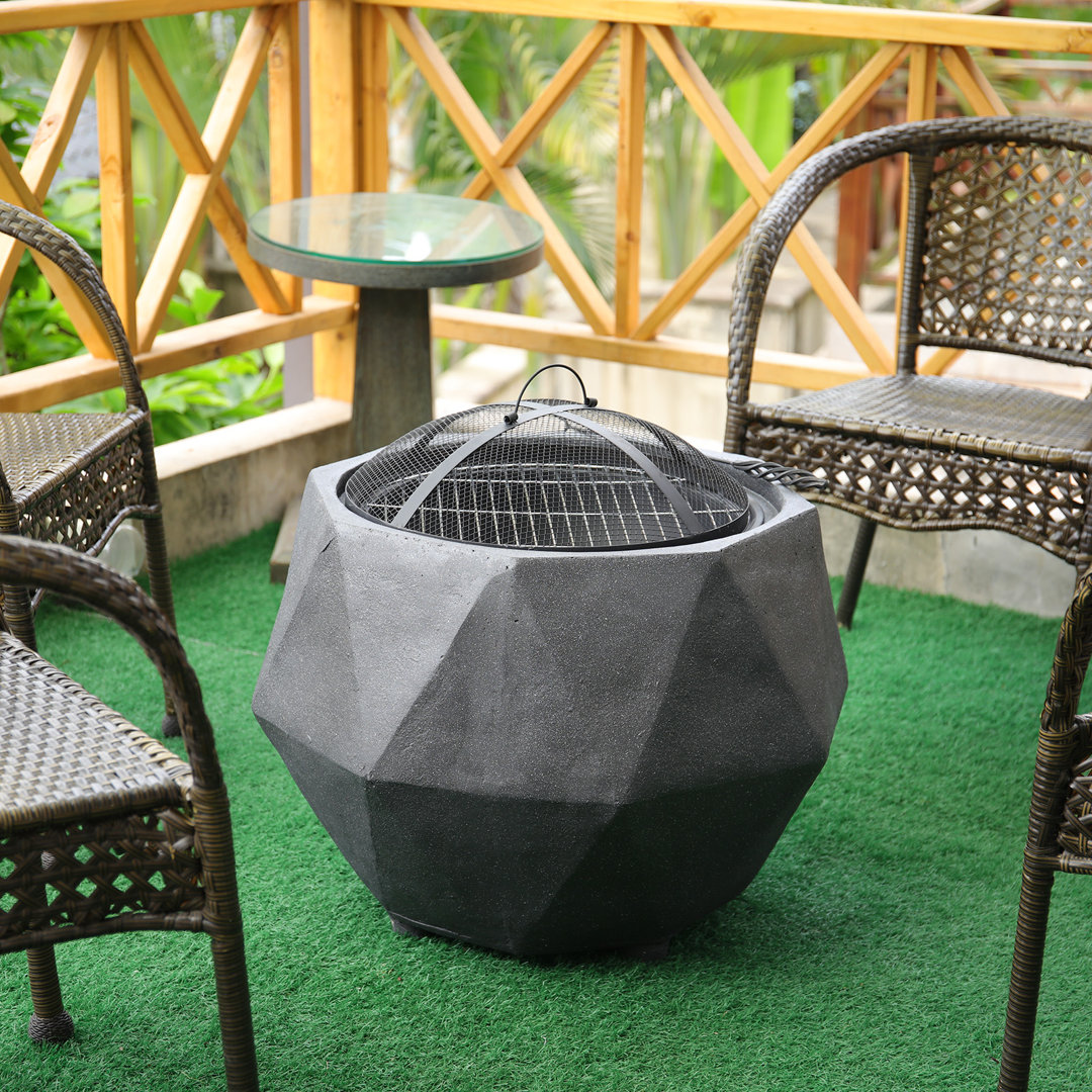Huff Metal Charcoal and Wood Burning Fire Pit
