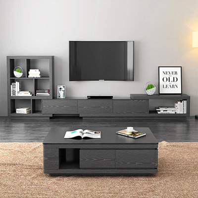 Ensemble de tablettes de rangement modernes pour table basse et armoire télé