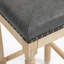 Ensemble de 2 tabourets de comptoir en bois touffeté 26 pouces