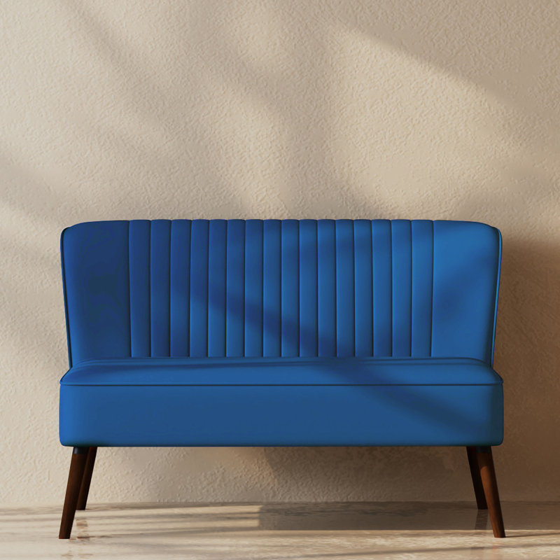 Ashlynn 53" Armless Loveseat, Royal Blue Velvet