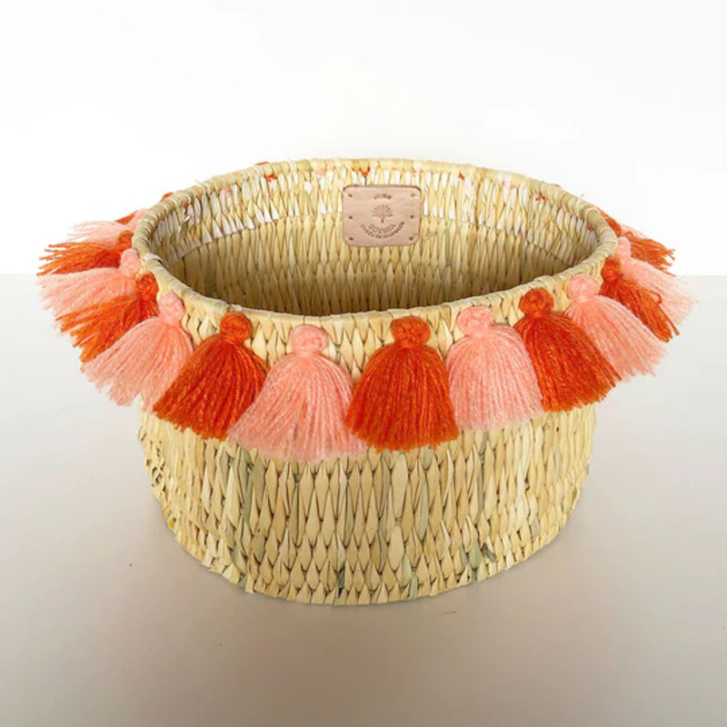 Petit panier avec pompons Séverine, Coucher de soleil